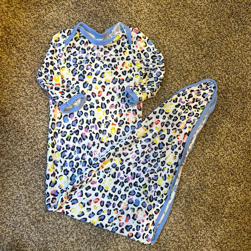 Little Sleepies Leopard Love Gown